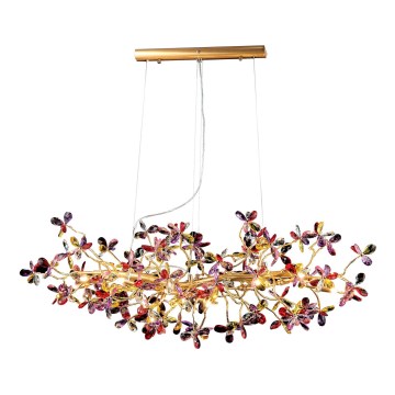 Lámpara de araña de cristal colgante 13xG9/40W/230V multicolor