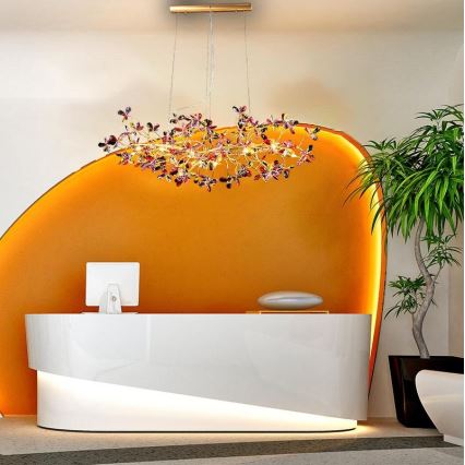 Lámpara de araña de cristal colgante 13xG9/40W/230V multicolor