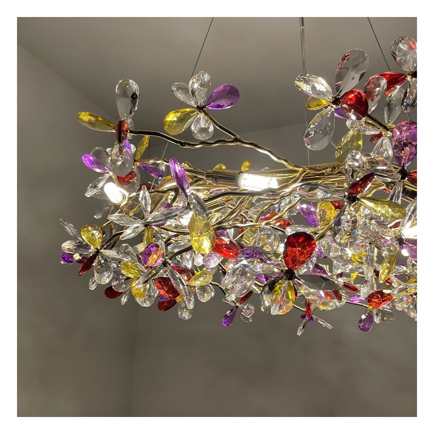 Lámpara de araña de cristal colgante 16xG9/40W/230V multicolor