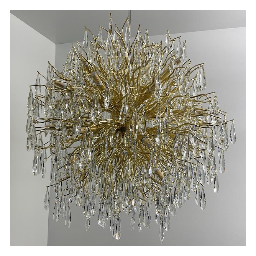 Lámpara de araña de cristal colgante  24xG9/40W/230V dorado