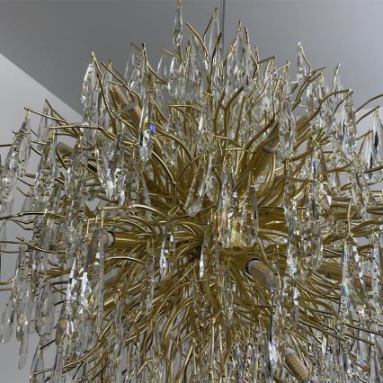 Lámpara de araña de cristal colgante  24xG9/40W/230V dorado