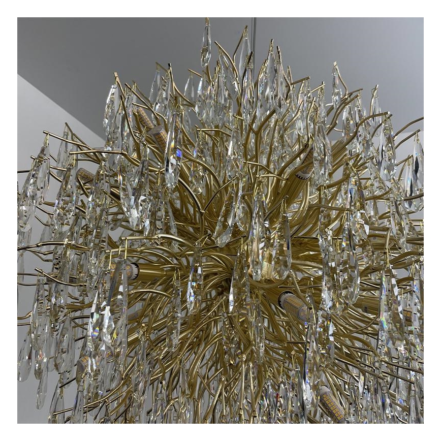 Lámpara de araña de cristal colgante  24xG9/40W/230V dorado