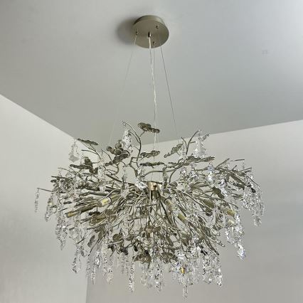 Araña de cristal 13xG9/40W/230V cromo brillante