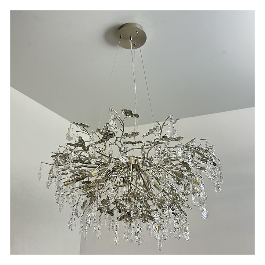 Araña de cristal 13xG9/40W/230V cromo brillante