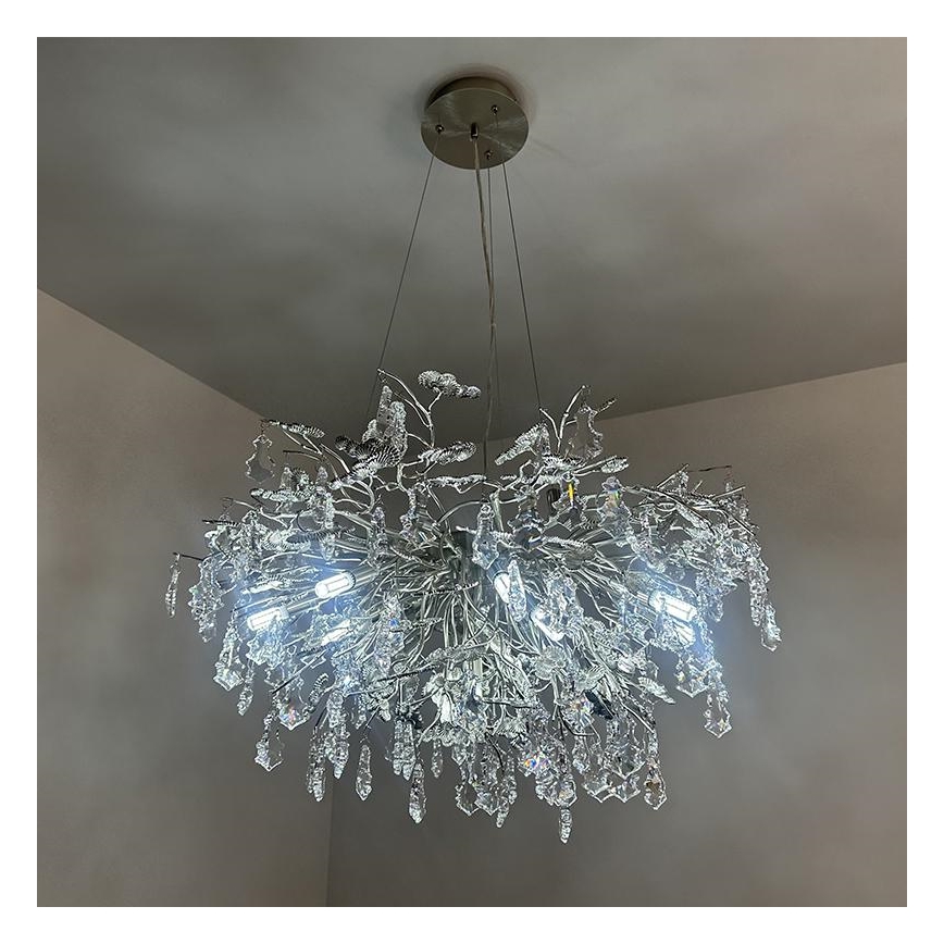 Araña de cristal 13xG9/40W/230V cromo brillante