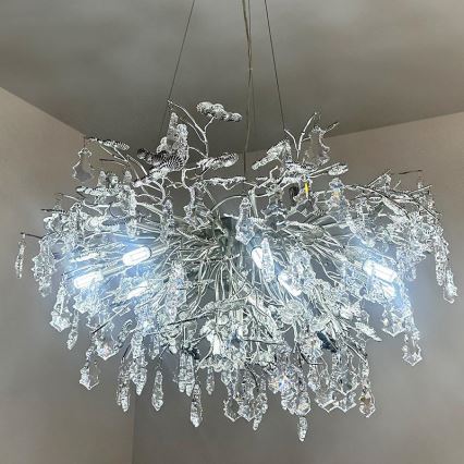 Araña de cristal 13xG9/40W/230V cromo brillante