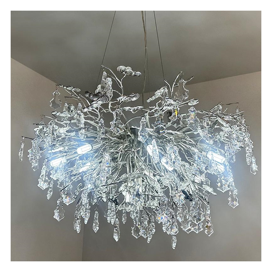 Araña de cristal 13xG9/40W/230V cromo brillante
