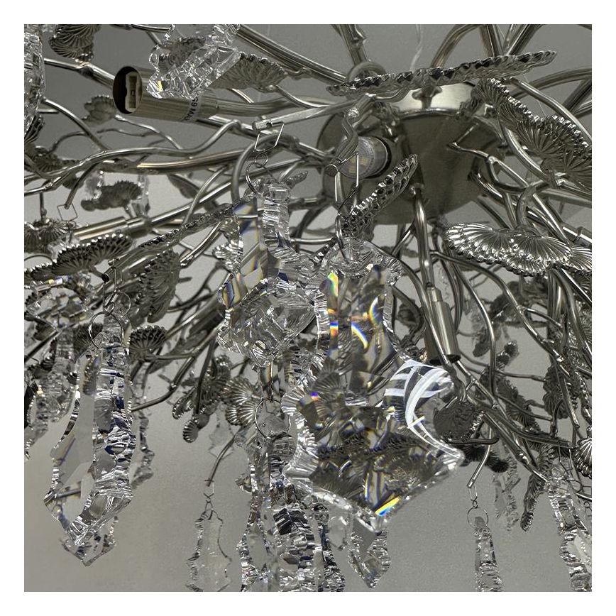 Araña de cristal 13xG9/40W/230V cromo brillante