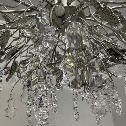 Araña de cristal 13xG9/40W/230V cromo brillante