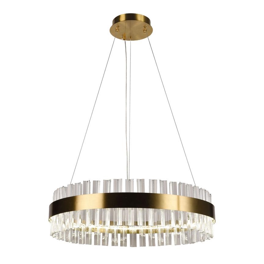 Lámpara de araña de cristal LED regulable con cable en cadena LED/40W/230V + control remoto