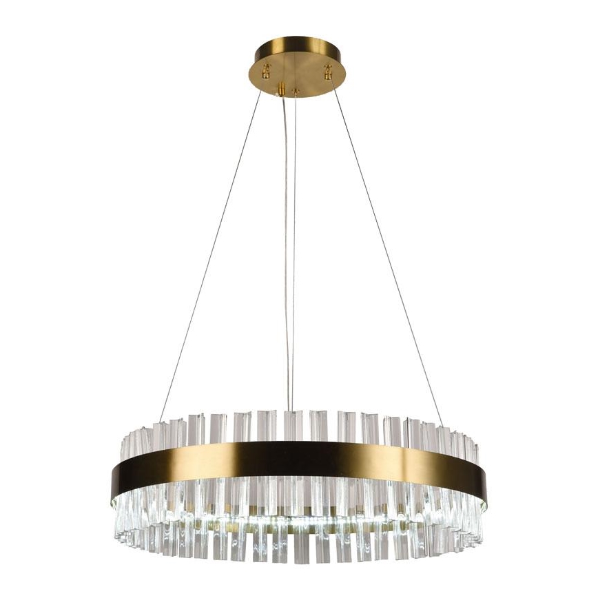 Lámpara de araña de cristal LED regulable con cable en cadena LED/40W/230V + control remoto