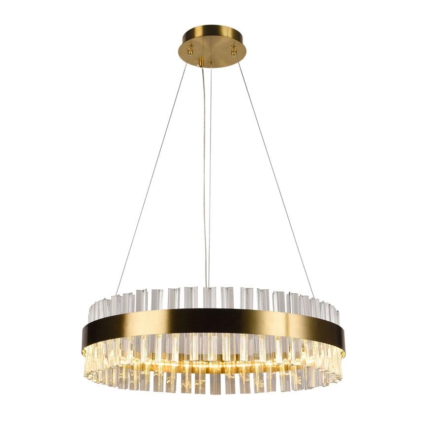 Lámpara de araña de cristal LED regulable con cable en cadena LED/40W/230V + control remoto