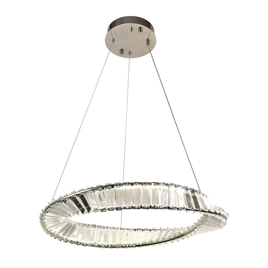Lámpara de araña de cristal LED regulable con cable en cadena LED/40W/230V + control remoto