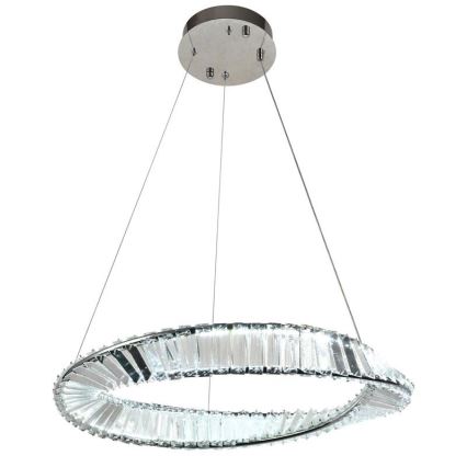 Lámpara de araña de cristal LED regulable con cable en cadena LED/40W/230V + control remoto