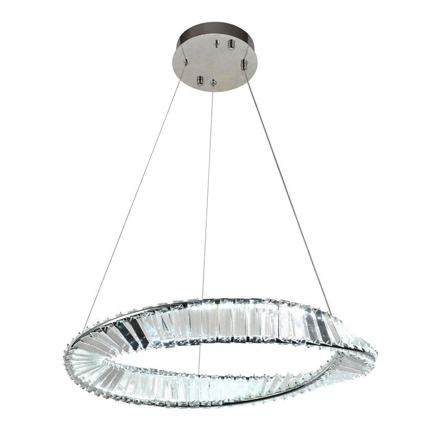 Lámpara de araña de cristal LED regulable con cable en cadena LED/40W/230V + control remoto