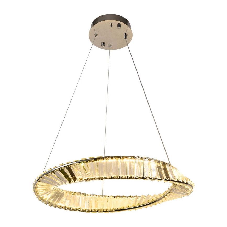 Lámpara de araña de cristal LED regulable con cable en cadena LED/40W/230V + control remoto