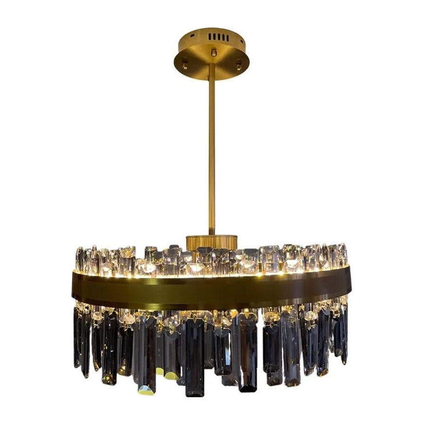 Lámpara de araña de cristal LED regulable en un poste LED/80W/230V + control remoto