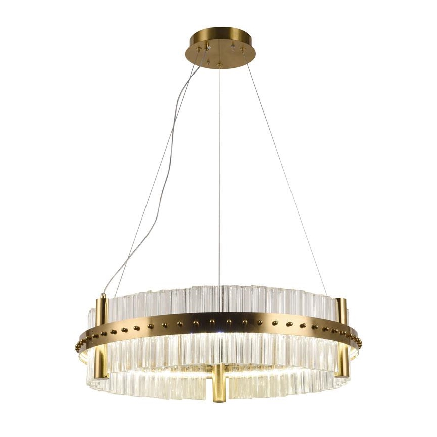 Lámpara de araña de cristal LED regulable con cable en cadena LED/40W/230V + mando a distancia