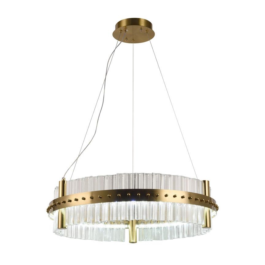Lámpara de araña de cristal LED regulable con cable en cadena LED/40W/230V + mando a distancia