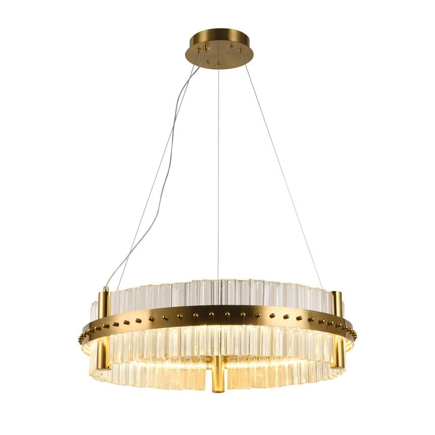 Lámpara de araña de cristal LED regulable con cable en cadena LED/40W/230V + mando a distancia