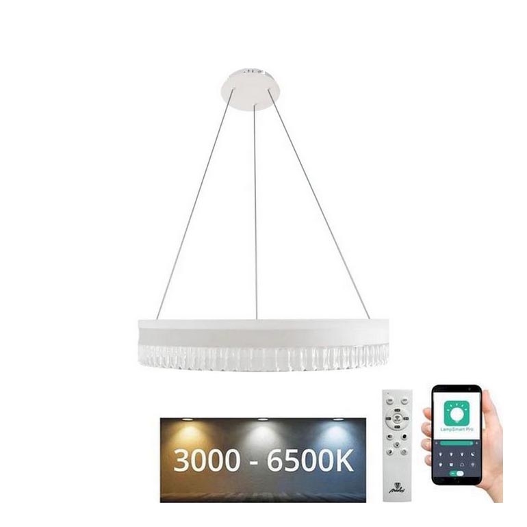 Lámpara de araña de cristal LED regulable en una cadena LED/80W/230V 3000-6500K blanco + control remoto