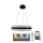 Lámpara de araña de cristal LED regulable en una cadena LED/80W/230V 3000-6500K negro + control remoto