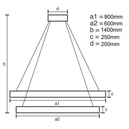 Lámpara de araña de cristal LED regulable en cadena LED/190W/230V 3000-6500K + control remoto