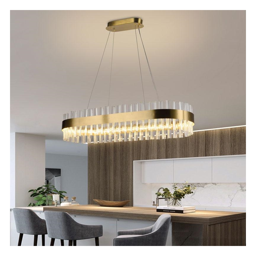 Lámpara de araña de cristal LED regulable en cadena LED/45W/230V 3000-6500K + control remoto