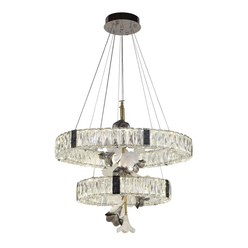 Lámpara de araña de cristal LED regulable en cadena LED/70W/230V + control remoto