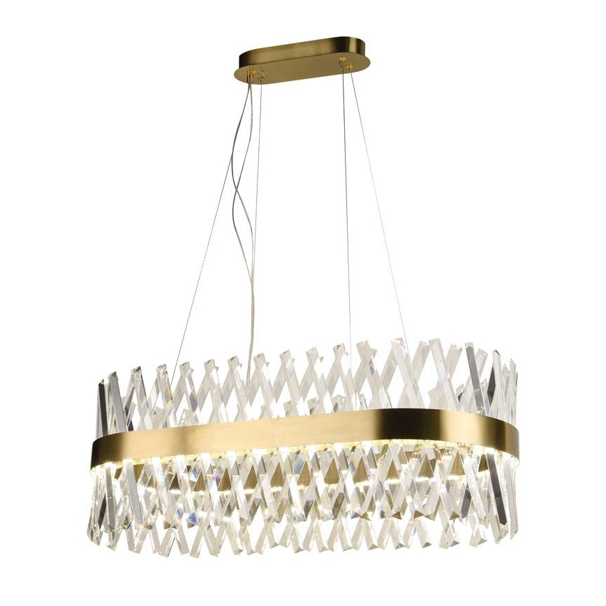 Lámpara de araña de cristal LED regulable en cadena LED/90W/230V + mando a distancia