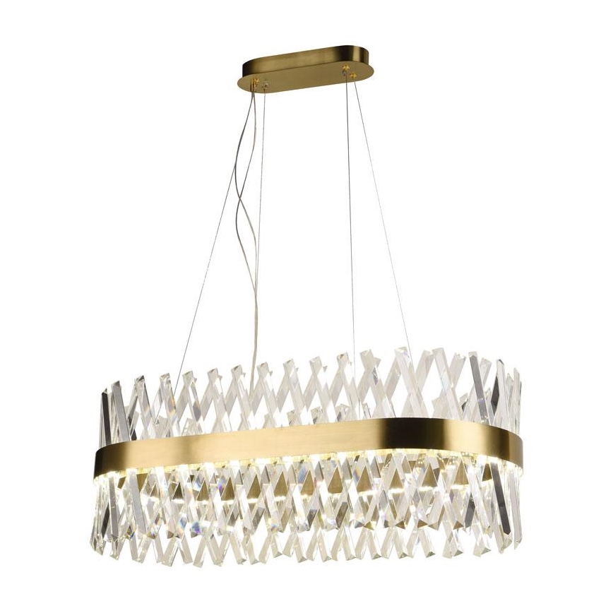 Lámpara de araña de cristal LED regulable en cadena LED/90W/230V + mando a distancia