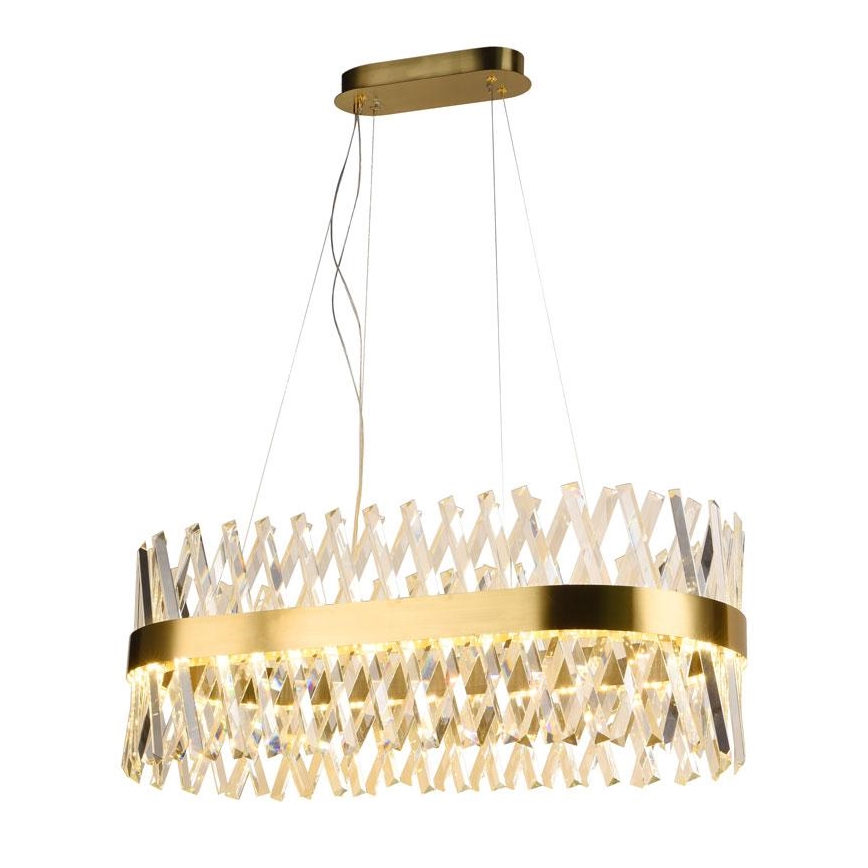 Lámpara de araña de cristal LED regulable en cadena LED/90W/230V + mando a distancia