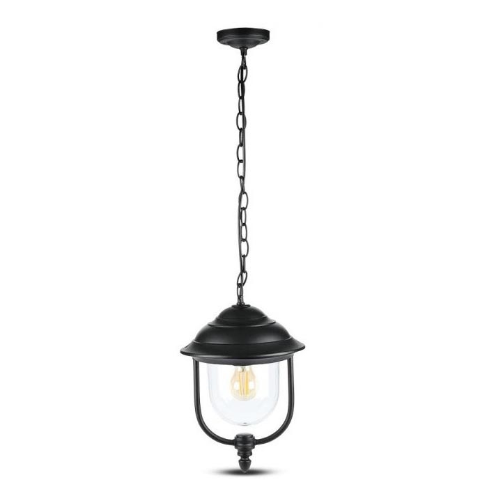 Lámpara de araña de exterior con cadena 1xE27/60W/230V IP44 negro