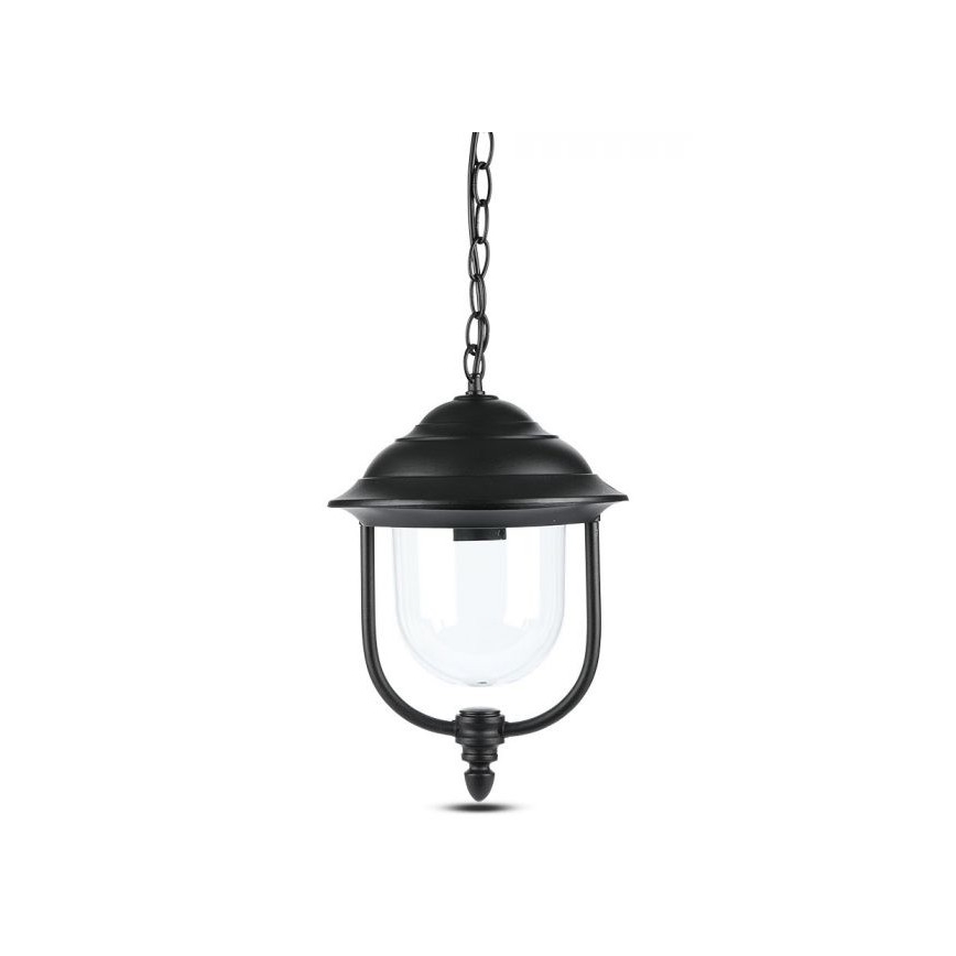 Lámpara de araña de exterior con cadena 1xE27/60W/230V IP44 negro