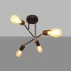 Lámpara de araña de luces de superficie ROSETTE 4xE27/60W/230V negro/dorado