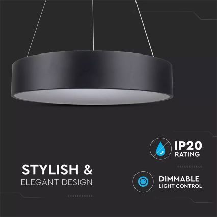 Lámpara de araña de suspensión con cable LED regulable 1xLED/20W/230V