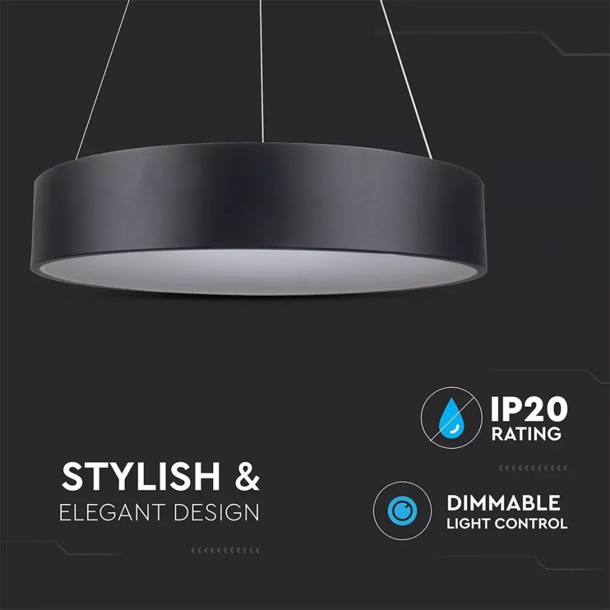 Lámpara de araña de suspensión con cable LED regulable 1xLED/20W/230V