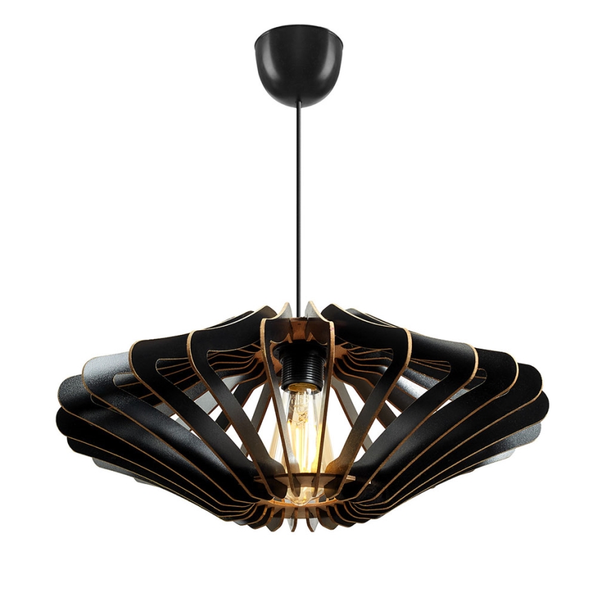 Lámpara de araña en cadena 1xE27/60W/230V black d. 47 cm