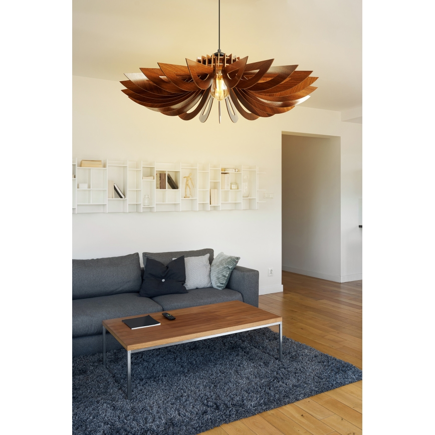 Lámpara de araña en cadena 1xE27/60W/230V black d. 52 cm
