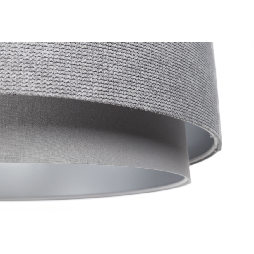 Lámpara de araña en cadena DOBLO 1xE27/60W/230V d. 60 cm gris/plata