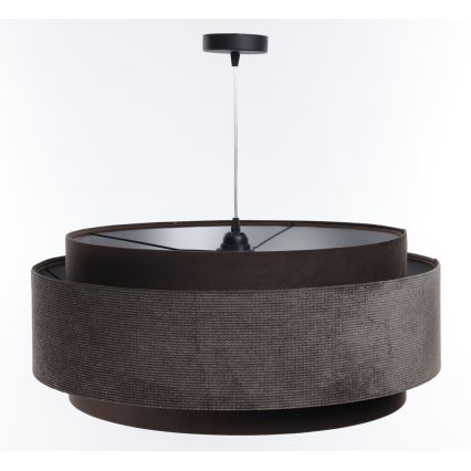 Lámpara de araña en cadena DOBLO 1xE27/60W/230V d. 60 cm marrón/plata