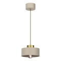Lámpara de araña en cadena MARTI 1xE27/15W/230V beige/dorado
