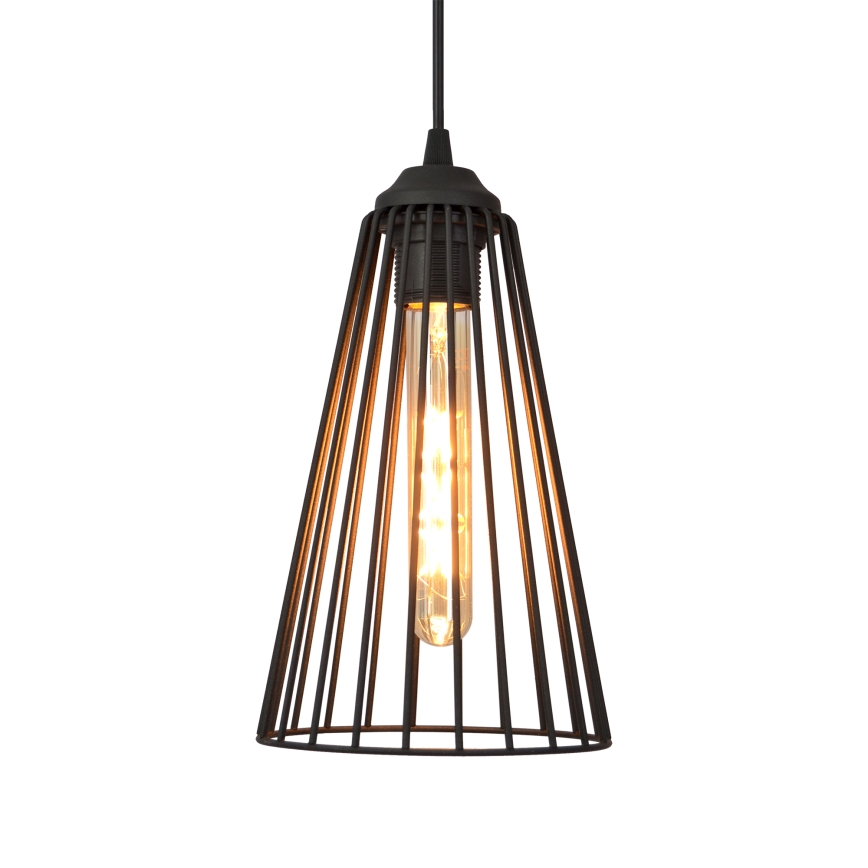 Lámpara de araña en cadena TORRI 3xE27/15W/230V negro