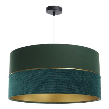 Lámpara de araña en cadena TWIST 1xE27/60W/230V verde/dorado