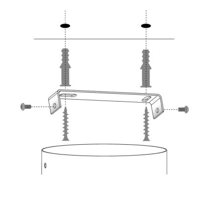 Lámpara de araña en poste SPACE 2xE27/60W/230V negro/cobre