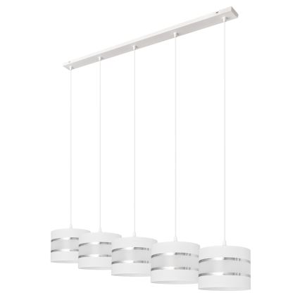 Lámpara de araña HELEN 5xE27/15W/230V blanco