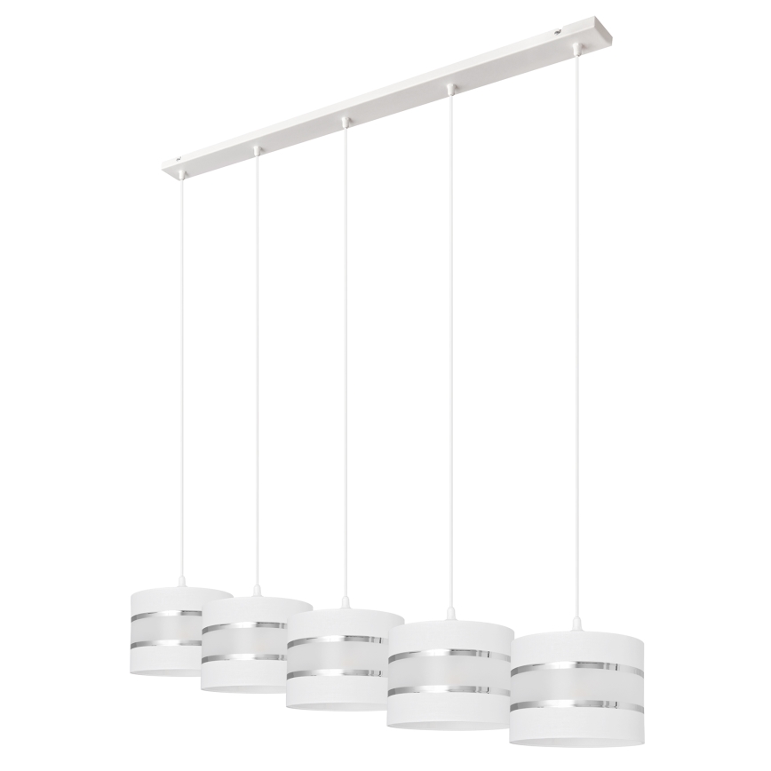 Lámpara de araña HELEN 5xE27/15W/230V blanco