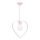 Lámpara de araña infantil LOVE 1xE27/60W/230V rosa claro