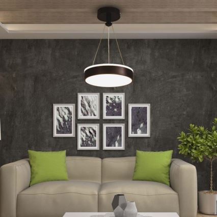 Lámpara de araña LED con cable LED/12W/230V 4000K negro