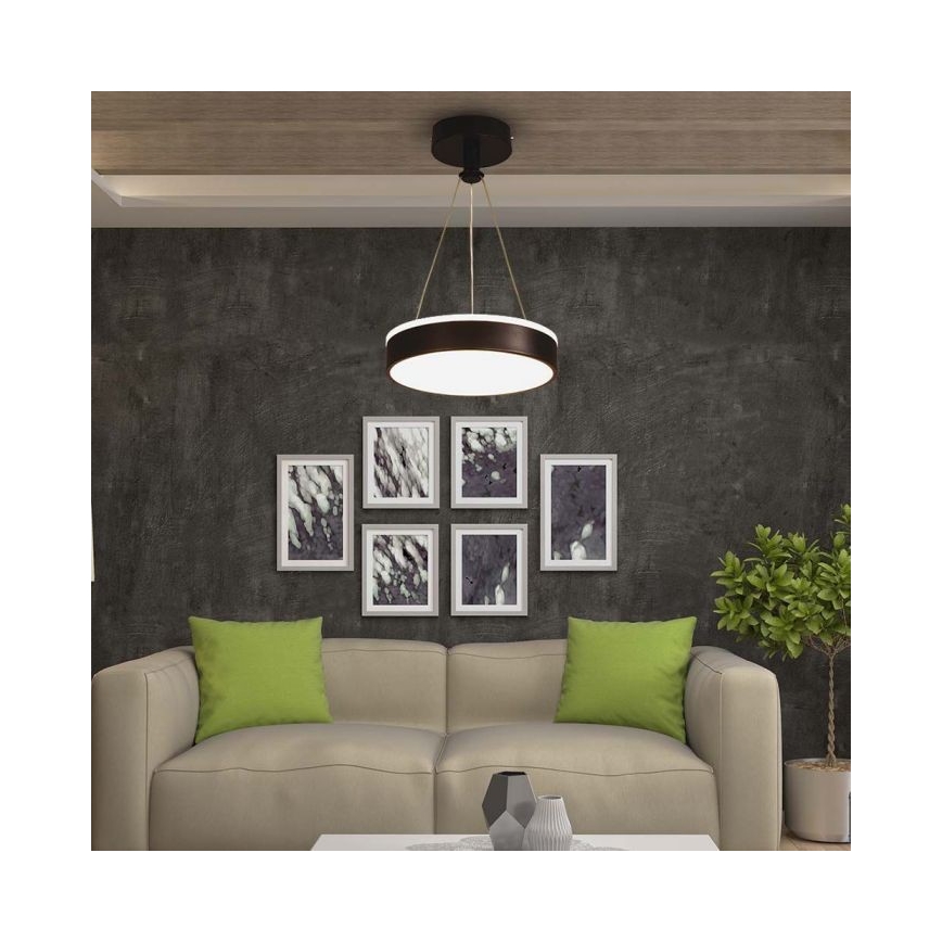 Lámpara de araña LED con cable LED/12W/230V 4000K negro